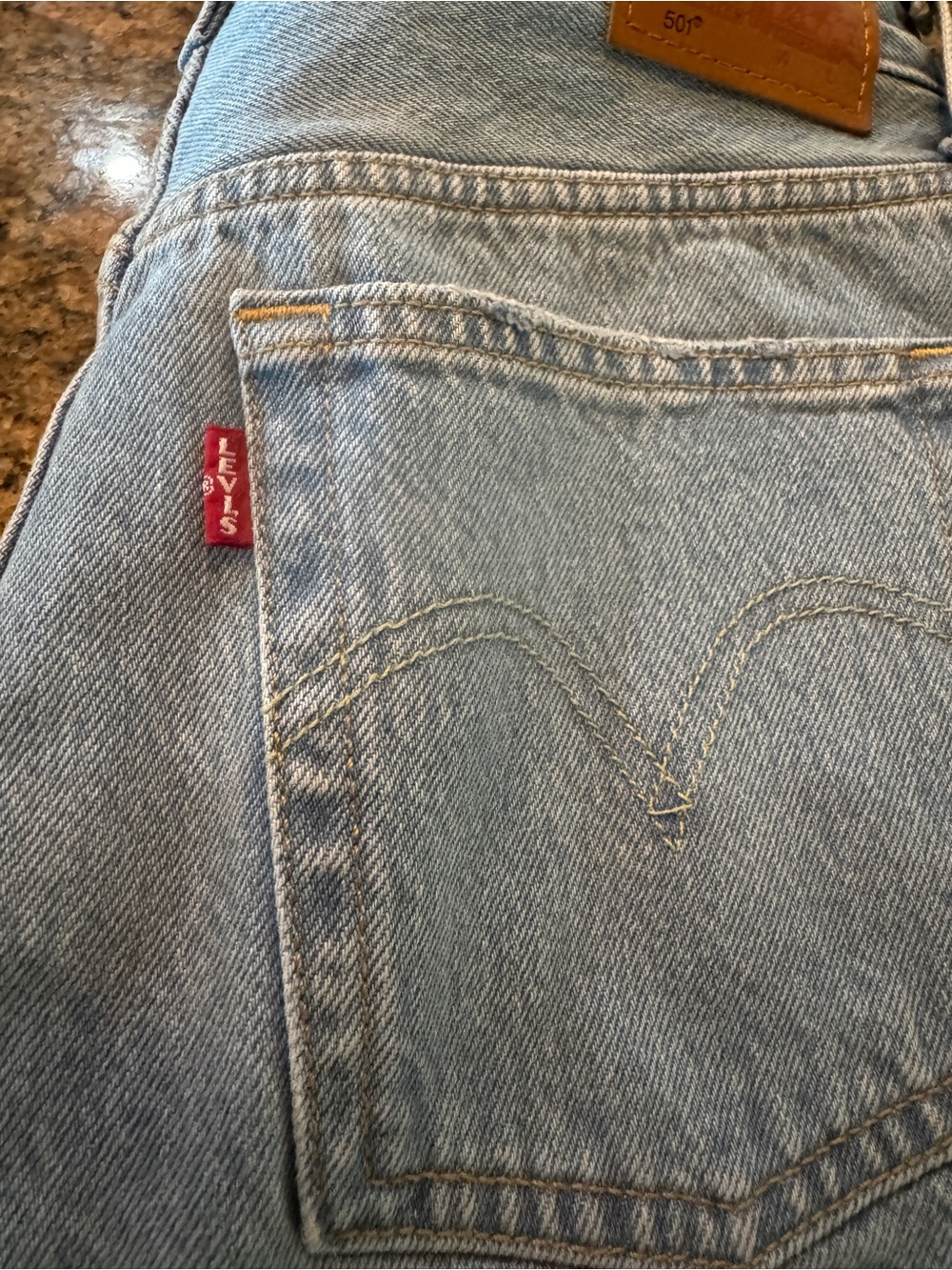 NWT Levi's Light Blue 501 High-Rise Denim Shorts Size 25 - Picture 8 of 14